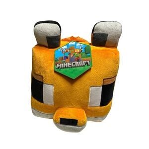 Minecraft Fox Plush 12.5” Backpack - Orange and White